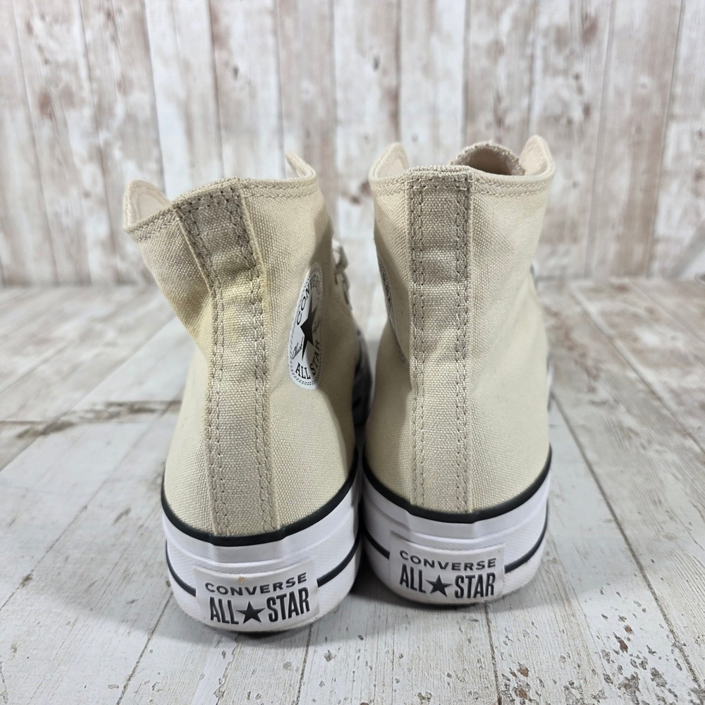 Converse Chuck Taylor All Star Lift High Top Parchment Beige A08214F Womens 7.5 - Picture 3 of 8